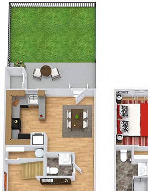 Brentwood with Fenced-in Yard Brentwood with Fenced-in Yard. 2 bedroom townhome. Kitchen ,living, and dinning rooms. 2 full bathroom + powder room, shower stall in master. Patio/balcony open to yard.